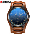 Novos relógios curren marca de luxo relógio masculino pulseira de couro moda quartzo-relógio casual esportes relógio de pulso data relojes 8225