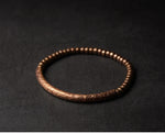 Pulseira de cobre puro martelado artesanal, vintage, artificial, oxidado, estilo rock, metal, unissex, joias para homens e mulheres