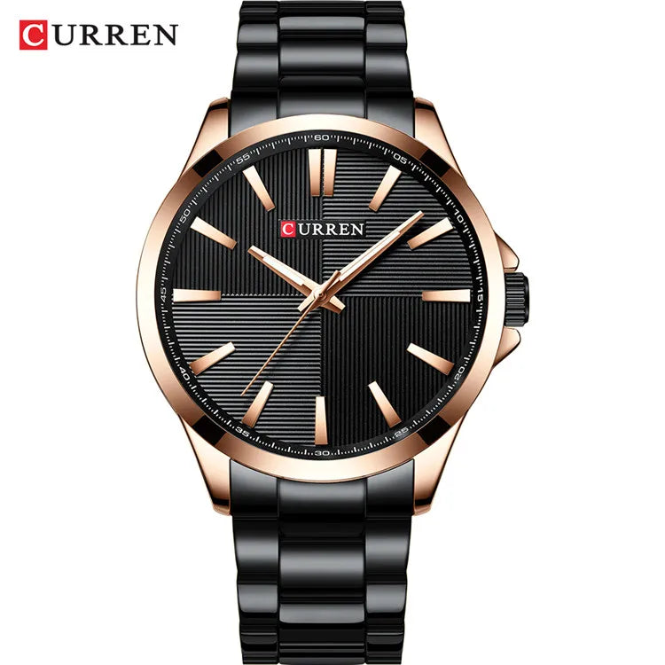 Relogio masculino curren relógios masculinos marca de luxo moda masculina relógio de negócios casual à prova dwaterproof água relógio de pulso de quartzo