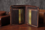 Feito à mão do vintage cavalo louco couro genuíno dos homens carteira bolsa de couro curto cartão carteira para masculino clipes de dinheiro saco de dinheiro