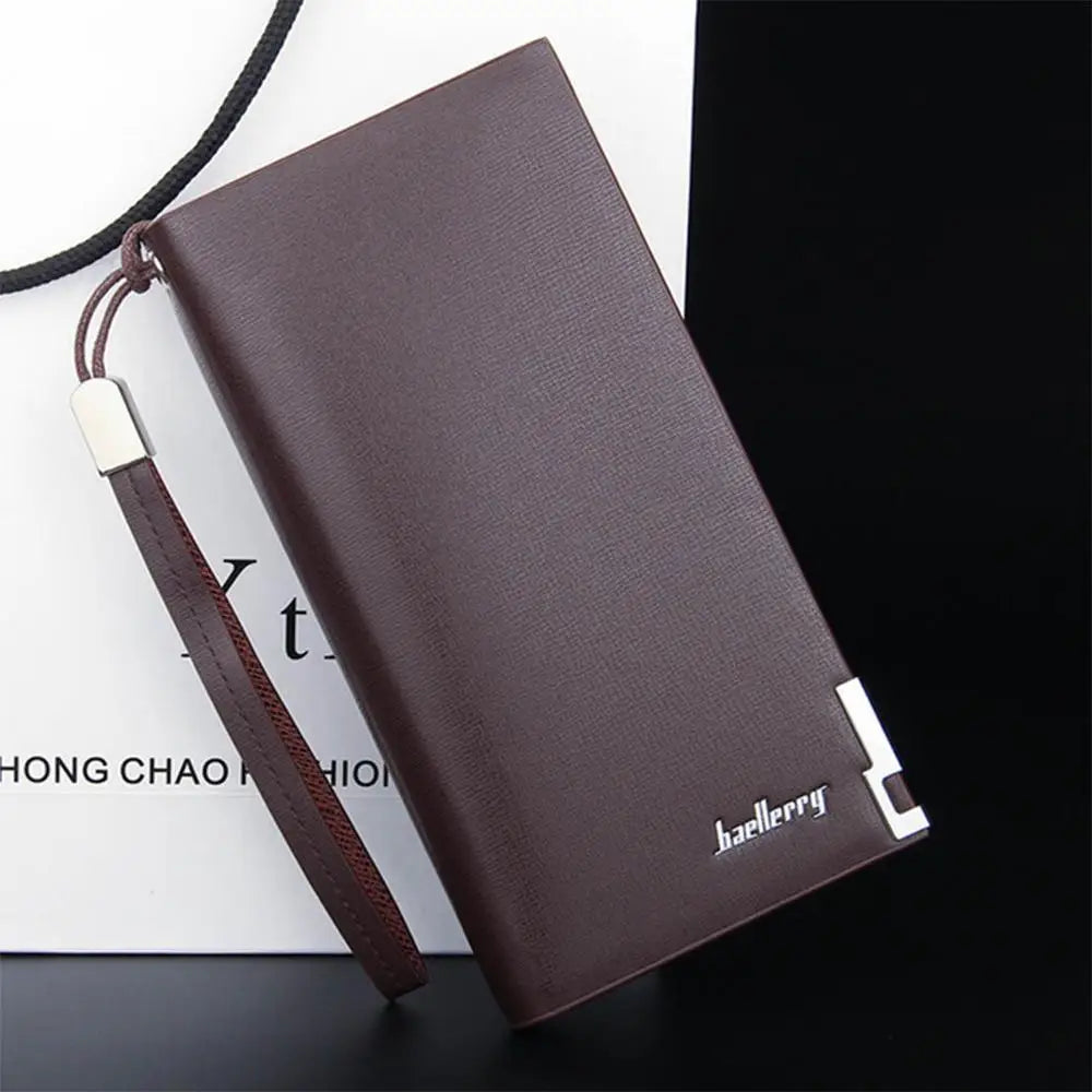 Baellery homens carteiras longas grande capacidade zíper bolsa titular do cartão masculino bolsa moeda bolso marca de luxo carteira embreagem para homem