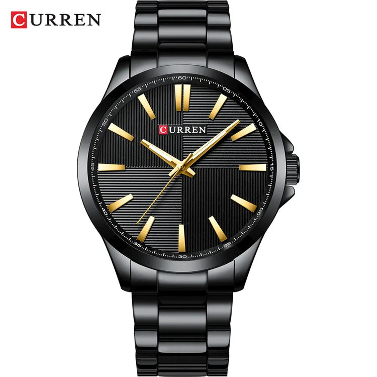 Relogio masculino curren relógios masculinos marca de luxo moda masculina relógio de negócios casual à prova dwaterproof água relógio de pulso de quartzo