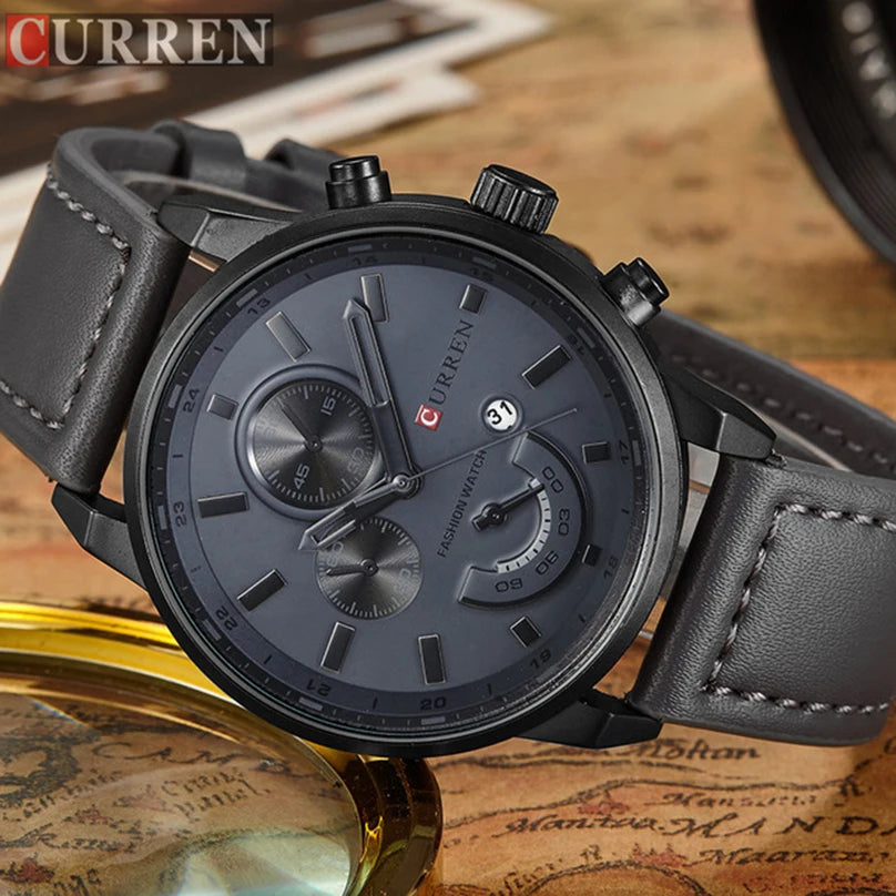Curren relógio de quartzo masculino relógios topo marca de luxo famoso relógio de pulso masculino relógio de pulso de quartzo-relógio masculino