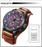 Novos relógios curren marca de luxo relógio masculino pulseira de couro moda quartzo-relógio casual esportes relógio de pulso data relojes 8225