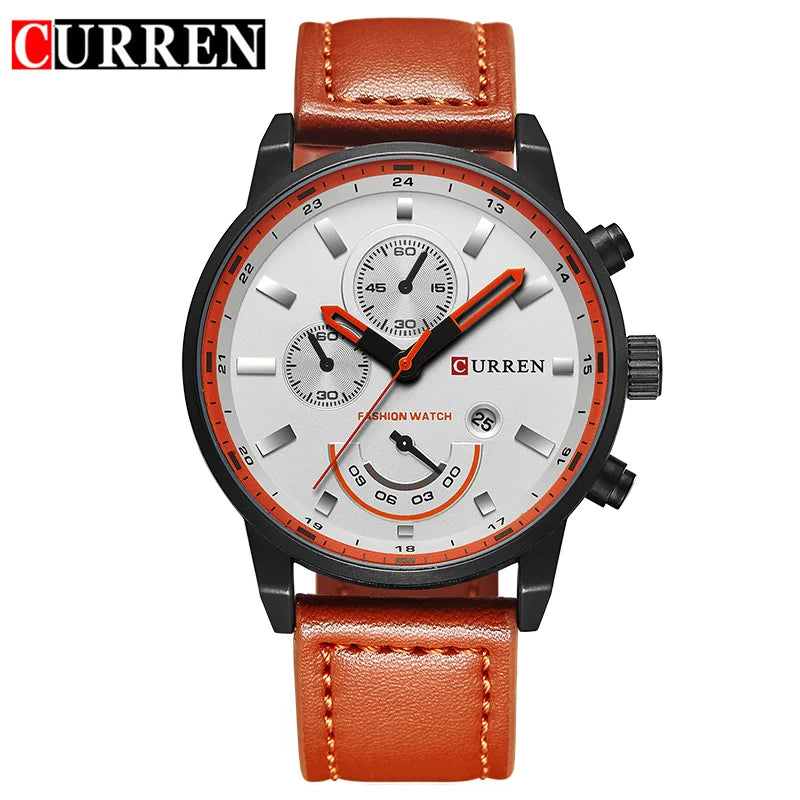 Curren relógio de quartzo masculino relógios topo marca de luxo famoso relógio de pulso masculino relógio de pulso de quartzo-relógio masculino