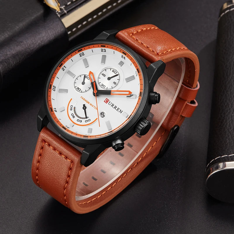 Curren relógio de quartzo masculino relógios topo marca de luxo famoso relógio de pulso masculino relógio de pulso de quartzo-relógio masculino