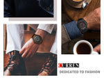 Novos relógios curren marca de luxo relógio masculino pulseira de couro moda quartzo-relógio casual esportes relógio de pulso data relojes 8225