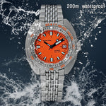 Marca superior mergulhador relógio masculino sub300t automático mecânico vidro de safira luminosa data 200m volta pulseira seestern relógio de pulso retro
