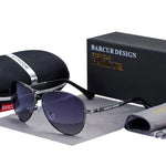 Barrcur design liga de titânio óculos de sol polarizados óculos de sol masculino feminino piloto gradiente óculos espelho tons de sol