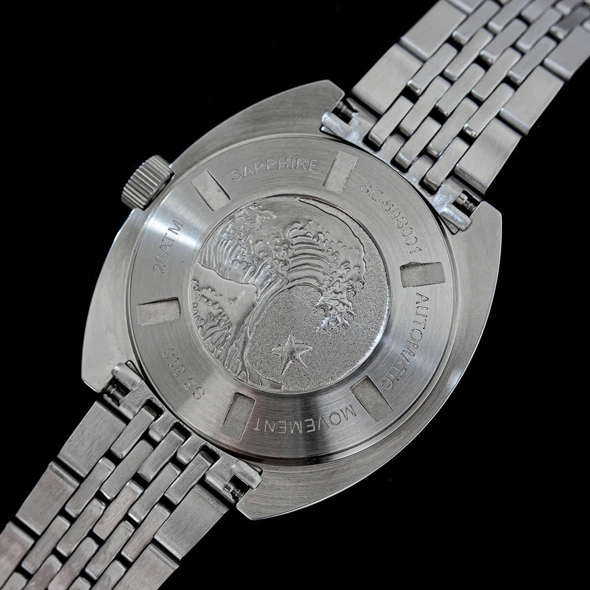 Marca superior mergulhador relógio masculino sub300t automático mecânico vidro de safira luminosa data 200m volta pulseira seestern relógio de pulso retro