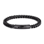 MKENDN Locomotiva Homens Punk Rock Pulseira de corrente de bicicleta 18k banhado a ouro botão magnético de aço inoxidável joias masculinas presentes