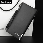 Baellery homens carteiras longas grande capacidade zíper bolsa titular do cartão masculino bolsa moeda bolso marca de luxo carteira embreagem para homem