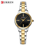 Curren relógios femininos moda original relógio de pulso de quartzo para senhoras mostrador romano deslumbrante diamante à prova dwaterproof água luminosa luxo novo