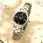 Curren relógios femininos moda original relógio de pulso de quartzo para senhoras mostrador romano deslumbrante diamante à prova dwaterproof água luminosa luxo novo