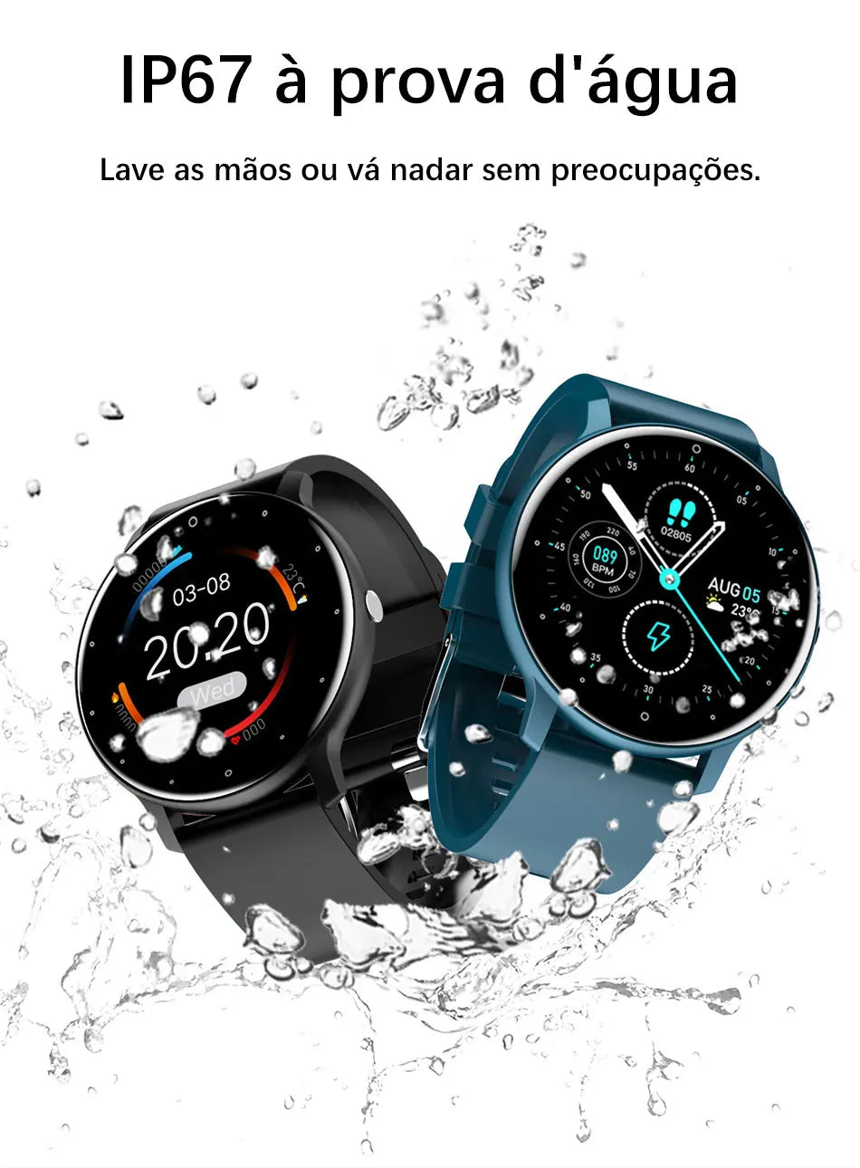 Lige 2025 novo relógio inteligente masculino tela de toque completa esporte fitness relógio ip67 à prova dip67 água bluetooth para android ios smartwatch masculino + caixa