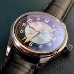 Relógio de pulso mecânico automático masculino, impermeável, calendário luminoso, ponteiro de gás, piloto alemão, movimento Nh35, C1