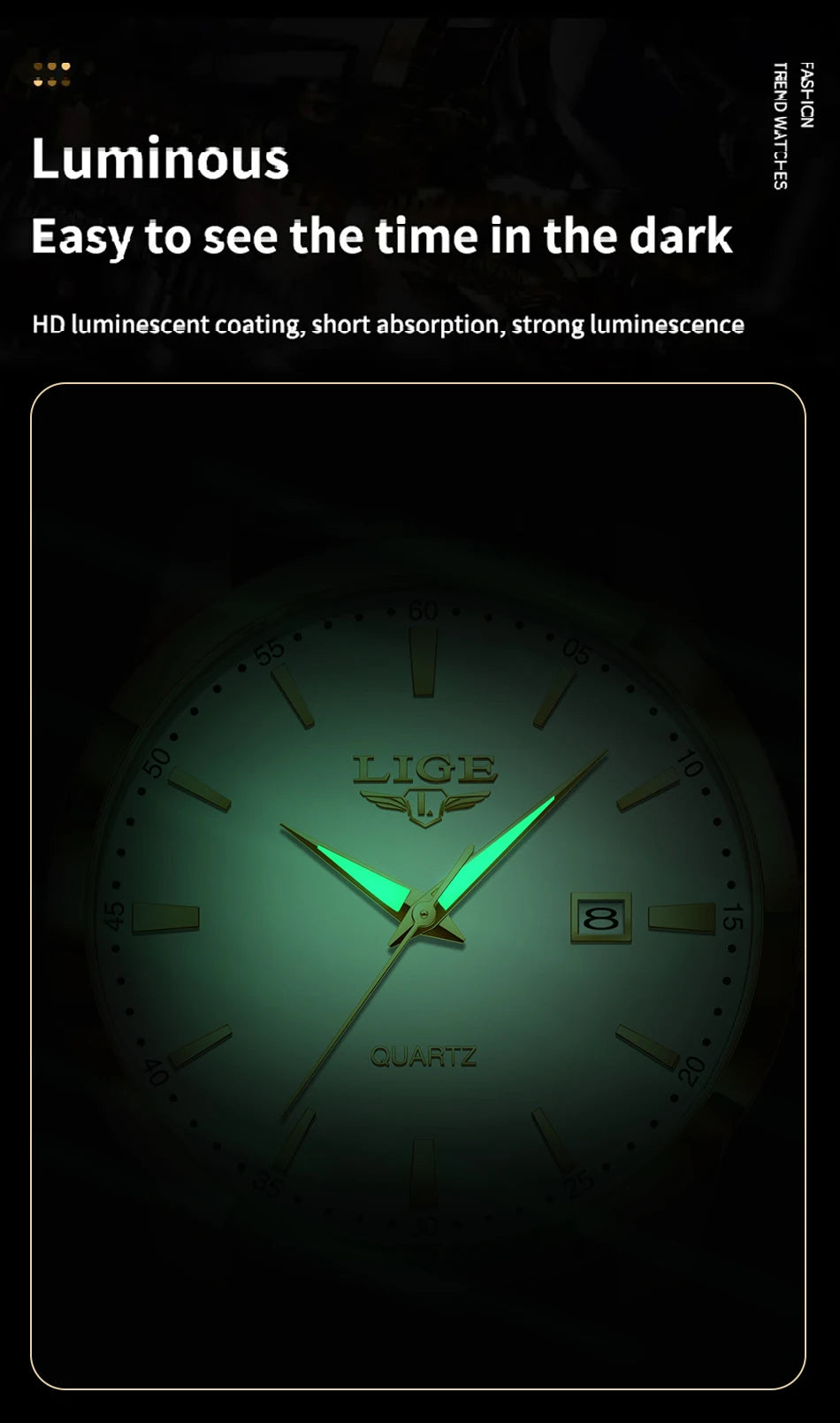 Lige moda relógio de couro marrom masculino militar esportes quartzo relógios de pulso casual à prova dwaterproof água cronógrafo relogios masculino
