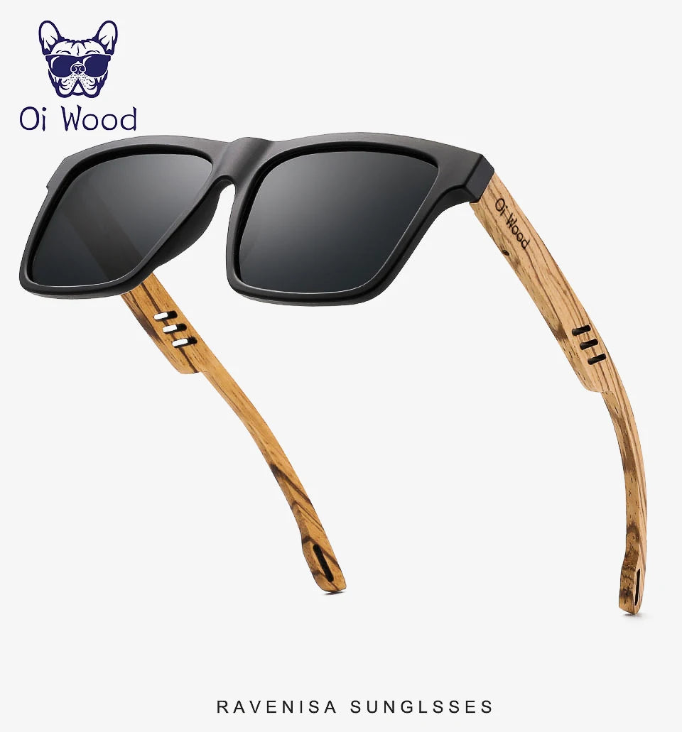 Oi madeira novo óculos de sol quadrados de alta qualidade para homens polarizados uv400 moda óculos de sol espelho esporte óculos de sol condução oculos