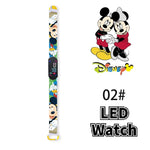Nova disney mickey minnie led toque relógio donald duckbracelet relógio estudante crianças esportes dos desenhos animados relógio eletrônico presente brinquedo
