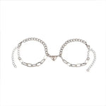Amantes do amor fivela magnética pulseira criativa dia dos namorados ímã amor atraente pulseira casal pulseiras cubanas