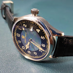 Relógio de pulso mecânico automático masculino, impermeável, calendário luminoso, ponteiro de gás, piloto alemão, movimento Nh35, C1