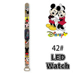 Nova disney mickey minnie led toque relógio donald duckbracelet relógio estudante crianças esportes dos desenhos animados relógio eletrônico presente brinquedo