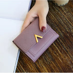 Couro nova bolsa feminina pequena carteira de couro curto marca luxo mini moda feminina carteiras e bolsa titular do cartão de crédito