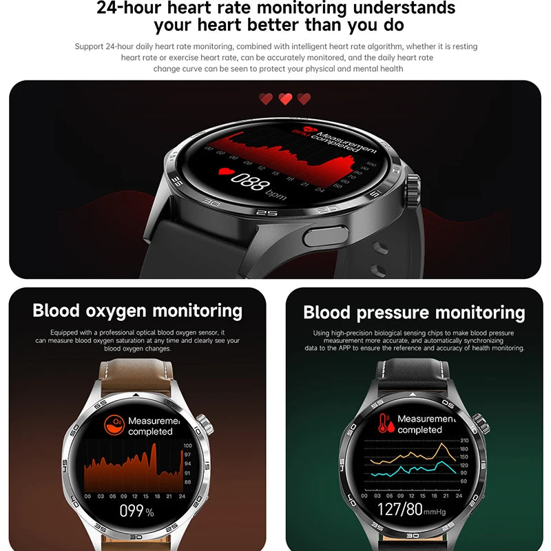 Gt5 pro relógio inteligente masculino 5 pro amoled tela hd bluetooth chamada trajetória gps nfc freqüência cardíaca bússola smartwatches 2024 novo