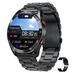 Impermeável relógio inteligente para homens, Bluetooth chamada, saúde do laser, pressão arterial, fitness esportes relógios, caixa, ECG, PPG