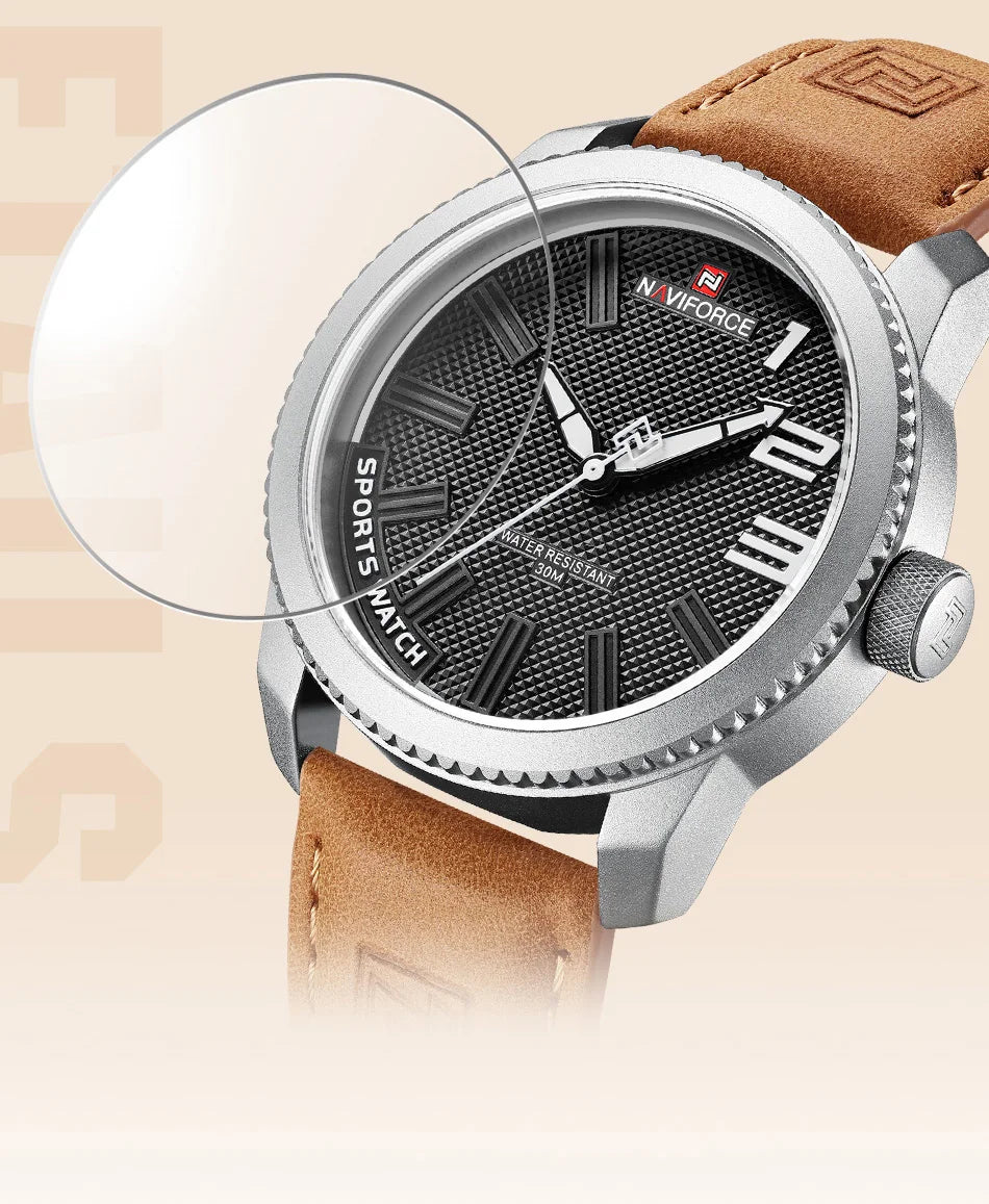 Original naviforce relógio para homem 2022 novo quartzo esporte à prova dwaterproof água relógio de pulso moda luxo alta qualidade masculino couro