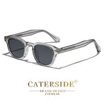 Caterside retro redondo masculino óculos de sol punk ácido propiônico pino templo luxo óculos de sol feminino esportes lazer festa óculos uv400