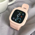Masculino feminino relógio led digital esportes relógio para crianças meninos meninas quadrado grande dial à prova dwaterproof água silicone relógio de pulso eletrônico masculino
