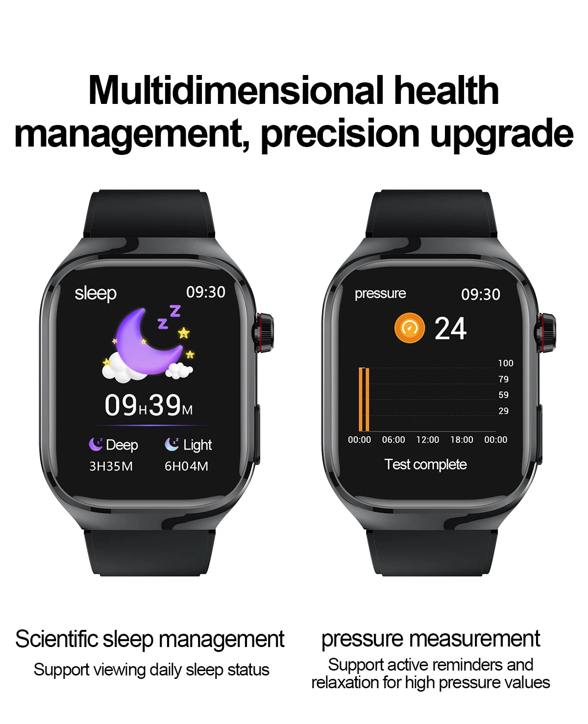 2024 novo grau médico ácido úrico gordura no sangue smartwatch ecg glicose no sangue freqüência cardíaca pressão arterial monitoramento de saúde relógio inteligente