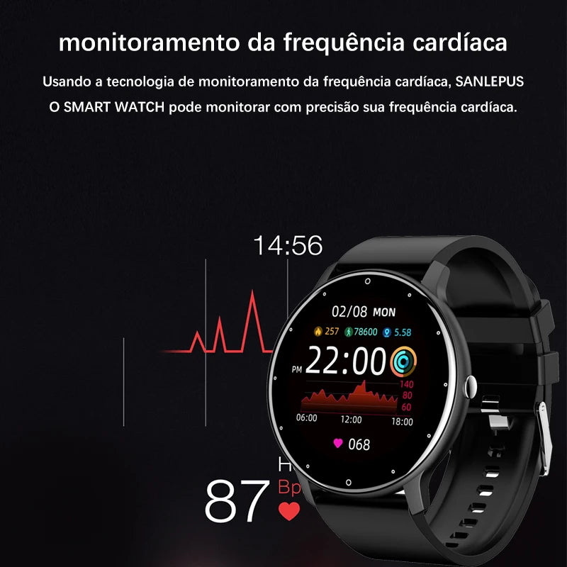 Lige 2025 novo relógio inteligente masculino tela de toque completa esporte fitness relógio ip67 à prova dip67 água bluetooth para android ios smartwatch masculino + caixa