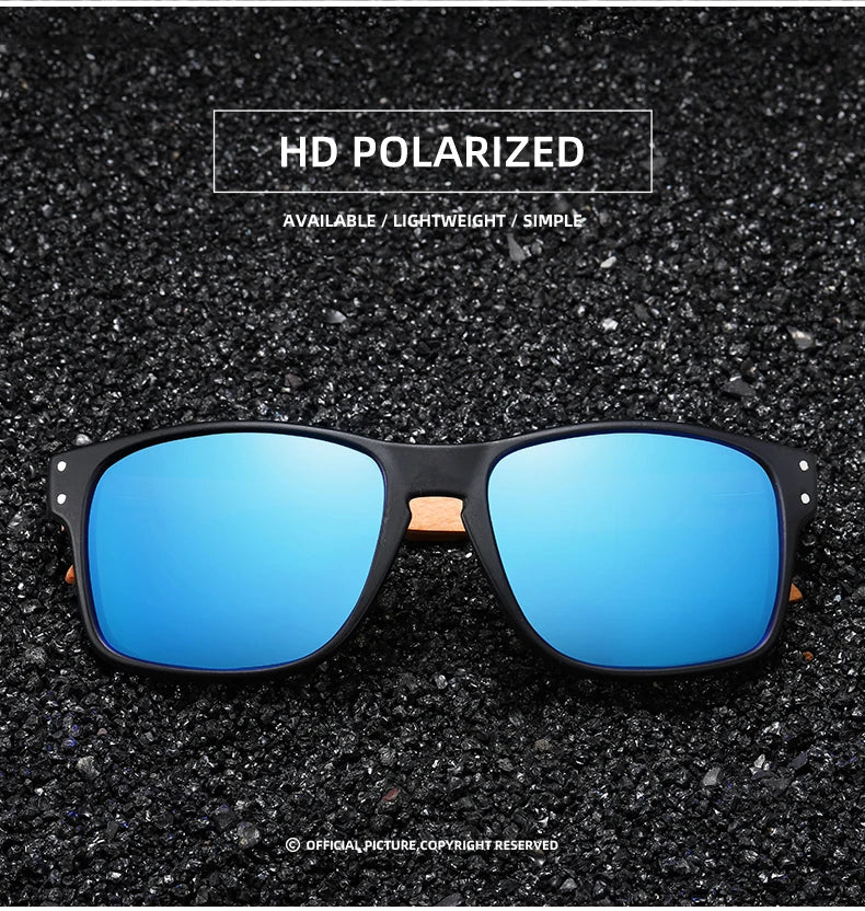 Xsw marca design de madeira de faia artesanal óculos de sol masculino polarizado óculos de sol de condução ao ar livre dobradiça reforçada 5527