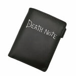 Death Note Anime Carteira curta de couro PU preto e porta-moedas para meninos e meninas presente