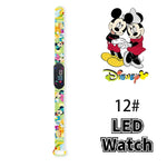 Nova disney mickey minnie led toque relógio donald duckbracelet relógio estudante crianças esportes dos desenhos animados relógio eletrônico presente brinquedo