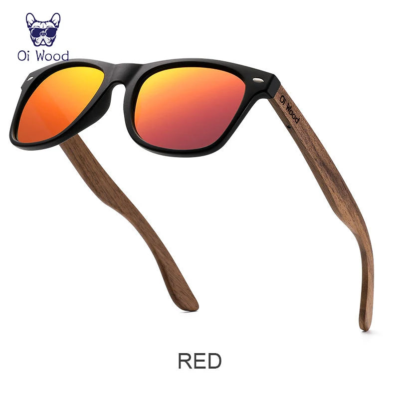 Oi marca de madeira óculos de sol de madeira natural homens polarizados moda óculos de sol de madeira original oculos de sol masculino novos quadros tr90