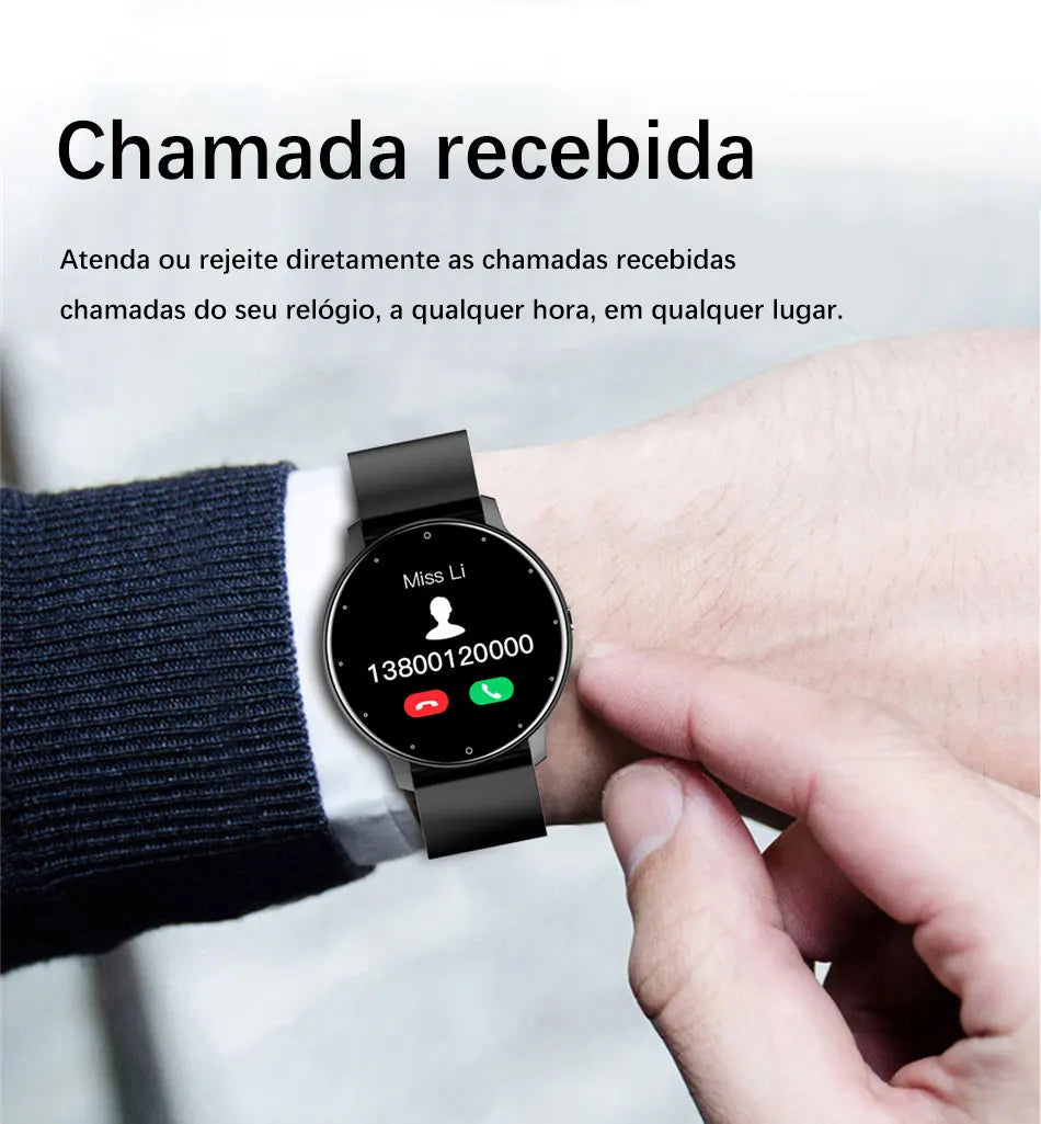 Lige 2025 novo relógio inteligente masculino tela de toque completa esporte fitness relógio ip67 à prova dip67 água bluetooth para android ios smartwatch masculino + caixa