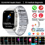 2024 novo grau médico ácido úrico gordura no sangue smartwatch ecg glicose no sangue freqüência cardíaca pressão arterial monitoramento de saúde relógio inteligente