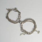 Amantes do amor fivela magnética pulseira criativa dia dos namorados ímã amor atraente pulseira casal pulseiras cubanas