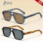 Caterside retro punk óculos de sol dos homens do vintage plana superior pontes duplas alta qualidade óculos de sol feminino viagem festa festival eyewear