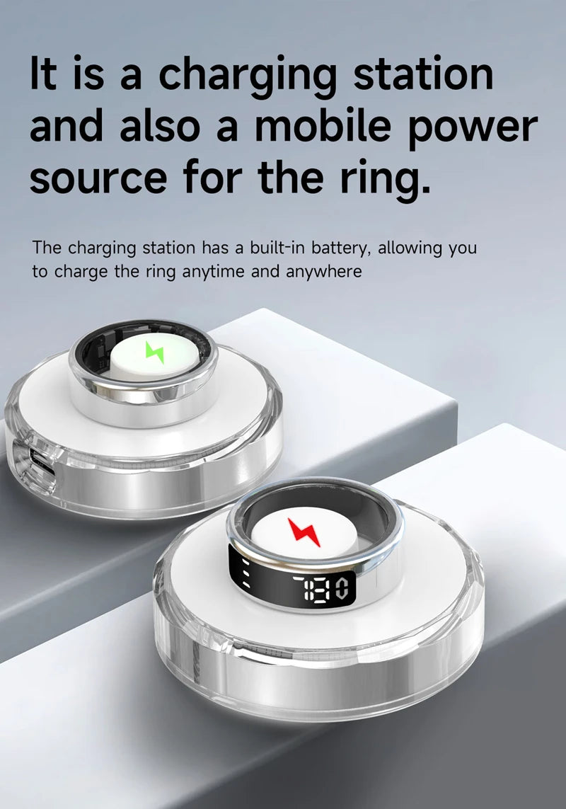 Xiaomi anel inteligente tela de exibição toque monitor saúde gesto furto vídeo/escova tiktok 5atm à prova dwaterproof água smartring para homens