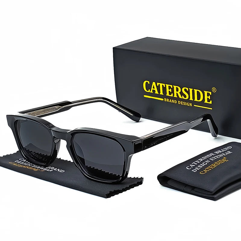 Caterside retro quadrado óculos de sol dos homens punk pequeno quadro marca designer óculos de sol feminino viagem ao ar livre festa melhor presente