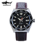 Heimdallr Monster Diver relógio masculino mostrador azul fosco cristal de safira NH35 mecânico automático 200m à prova d'água relógio luminoso completo
