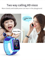 Xiaomi q12 relógio inteligente infantil, à prova d'água, sos, antil-perda, telefone, bate-papo de voz, 2g, cartão sim para meninos e meninas, presente