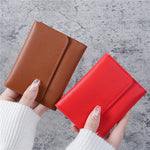 Novas carteiras fofas para mulheres pequeno ferrolho menina titular do cartão de crédito para couro do plutônio bolsa de moedas carteira feminina bolsas curtas para mulheres