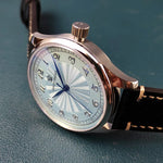 Relógio de pulso mecânico automático masculino, impermeável, calendário luminoso, ponteiro de gás, piloto alemão, NH38A movimento, C1