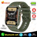 Novo esportes ao ar livre relógio inteligente masculino 1.95 polegada freqüência cardíaca oxigênio no sangue à prova dwaterproof água bt chamada smartwatch presente masculino para android ios