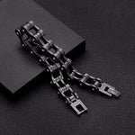 MKENDN Locomotiva Homens Punk Rock Bicicleta Corrente Pulseira 18k Banhado A Ouro Aço Inoxidável Mountain Bike Corrente Acessório Presentes Masculinos